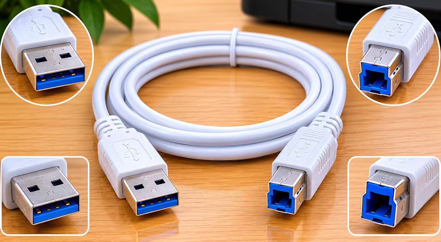 كابل طابعة 3متر USB 2.0 Printer Cable