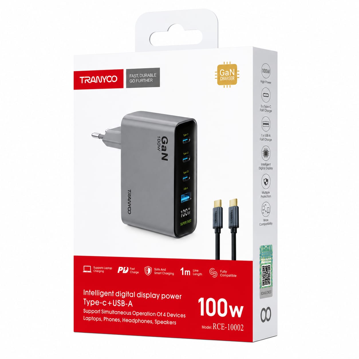 شاحن Tranyoo RCE-10002 100W