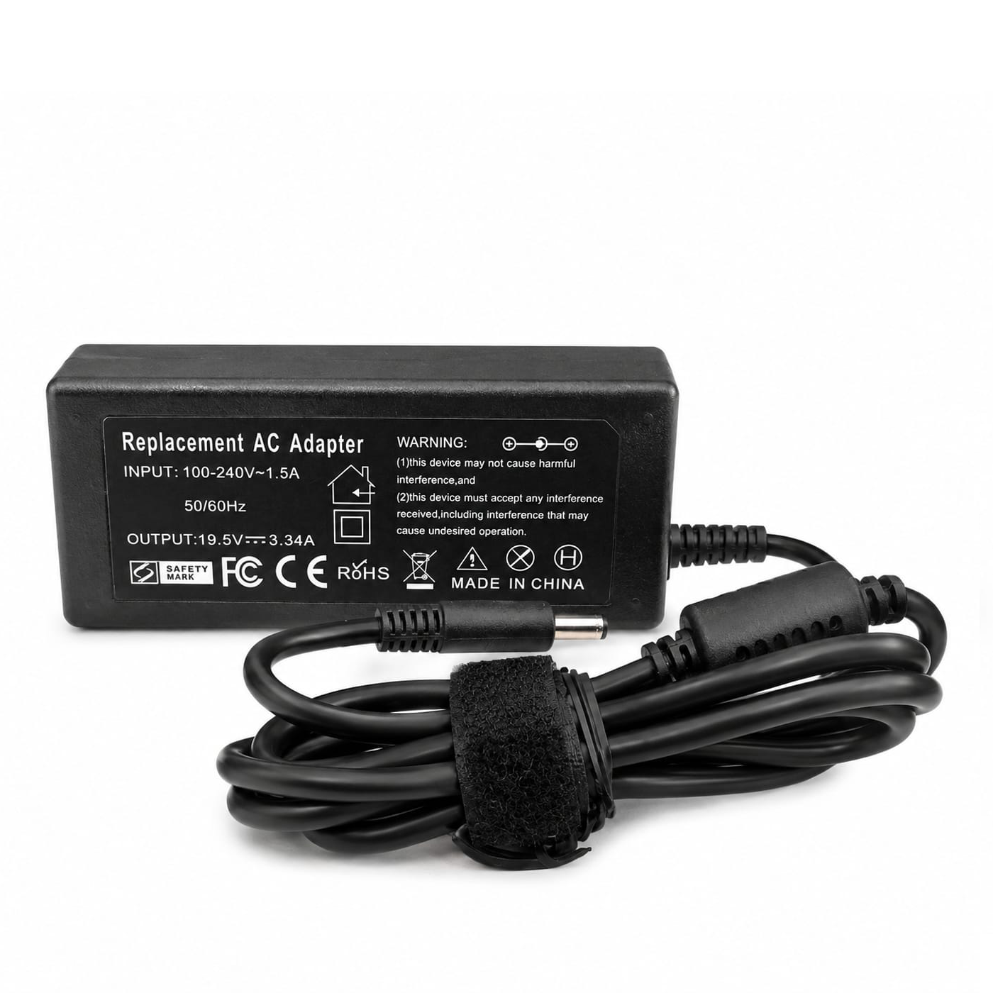 شاحن لابتوب HP بقدرة 65W بمواصفات 19.5V / 3.34A ورأس 4.5×3.0 مم