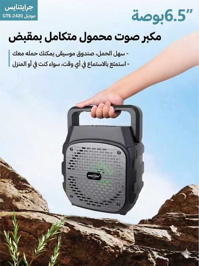 6.5 بوصة مكبر صوت محمول بمقبض مدمج
