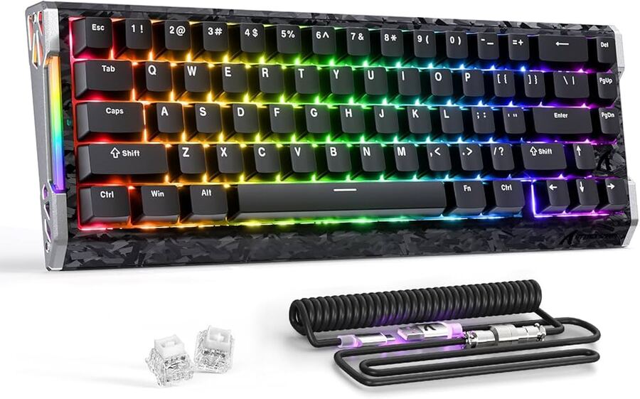 ATTACK SHARK R68 HE Carbon Fiber Rapid Trigger Keyboard Magnetic Switch
