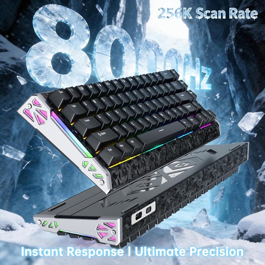ATTACK SHARK R68 HE Carbon Fiber Rapid Trigger Keyboard Magnetic Switch