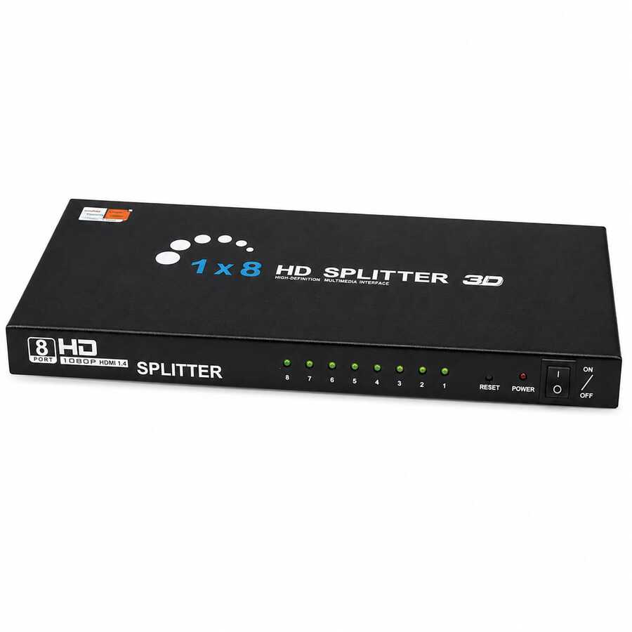 موزع فيديو HDMI من طراز SM4K108 ذو 8 منافذ