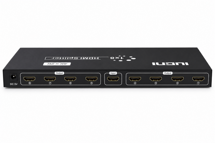 موزع فيديو HDMI من طراز SM4K108 ذو 8 منافذ