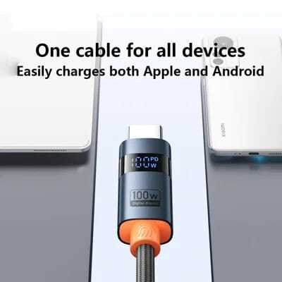 كابل Tranyoo CC-6 بشاشة رقمية 100W