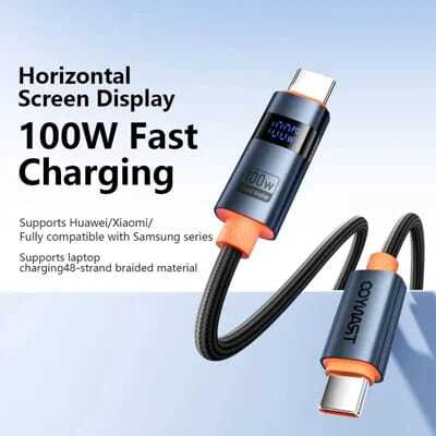 كابل Tranyoo CC-6 بشاشة رقمية 100W