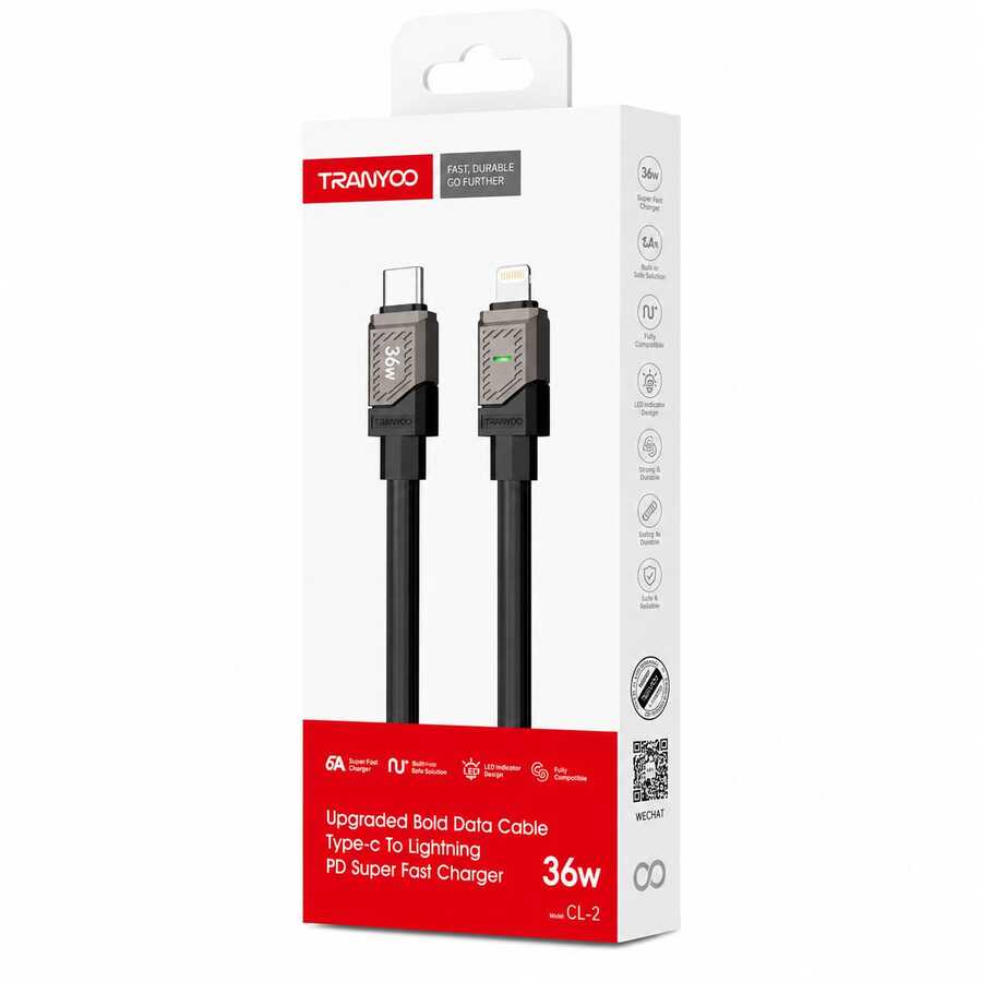 كابل Tranyoo CL-2 Type-C إلى Lightning (36W)