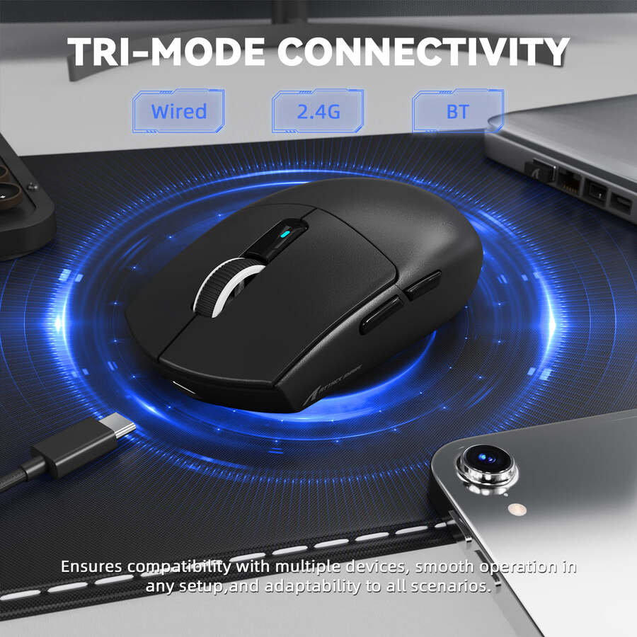 ATTACK SHARK G3PRO Tri-mode Wireless Gaming Mouse with Charge Dock 25000 DPI Ultra Lightweight