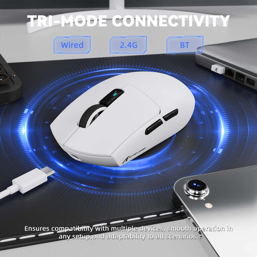 ATTACK SHARK G3PRO Tri-mode Wireless Gaming Mouse with Charge Dock 25000 DPI Ultra Lightweight