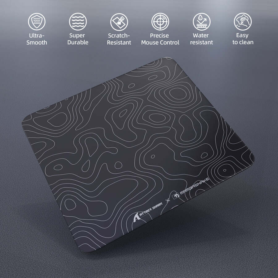ATTACK SHARK CM05 Tempered Glass Gaming Mouse Pad